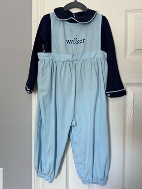 Cecil and Lou Blue Jon-Jon - Personalized monogram “Walker" Embroidered